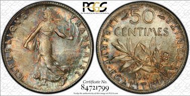 1917 50C Gad-420 F-190 MS67