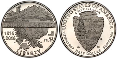 2016-S 50C 100th Anniv. Nat'l Parks PR69DCAM