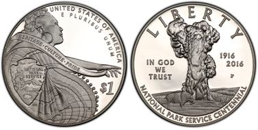 2016-P $1 100th Anniv. Nat'l Parks PR70DCAM