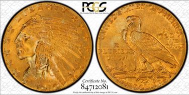 1910 $5 MS65