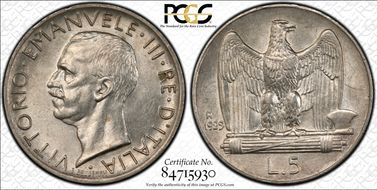 1929-R 5 L **FERT** KM-67.2 MS63