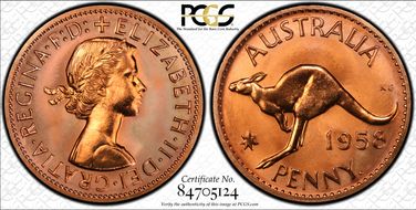 1958 Y. (p) 1D PR64+ RD