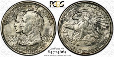 1921 50C Alabama MS64