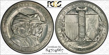 1936 50C Gettysburg MS65