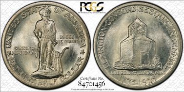 1925 50C Lexington MS65