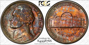 1939-D 5C Reverse of 1940 MS62