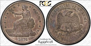 1876-CC T$1 AU58