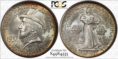 1937 50C Roanoke MS67+