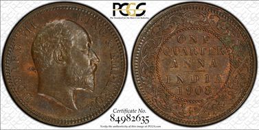 1908(C) 1/4 An SW-7.175 MS63BN