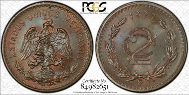 1927-Mo 2C KM-419 MS65BN