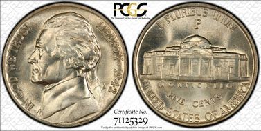 1942-P 5C Silver MS67FS