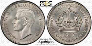1937 Crown KM-34  Ag MS62