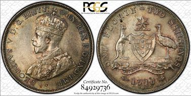 1916-M Florin KM-27  Ag MS63