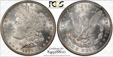 1878 7/8TF $1 Weak MS63