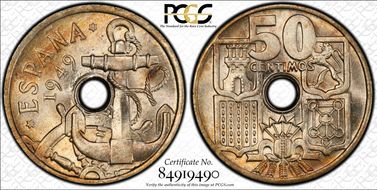 1949 50C Arrows Up (1951) MS66