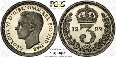 1937 3D S-4088 Crowned 3 PR67CAM