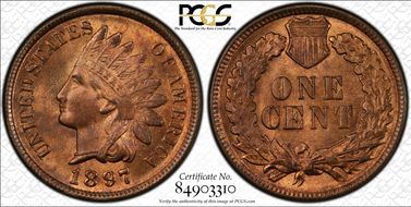 1897 1C MS64RB
