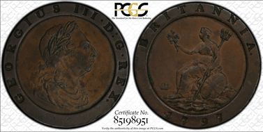 1797 2D S-3776 AU50BN