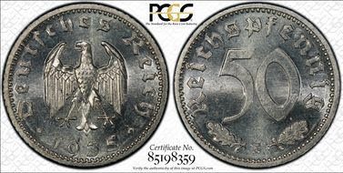 1935-E 50 Pfg J-368 MS64