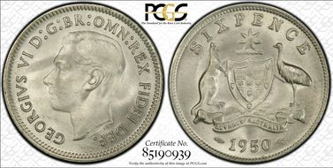 1950(m) 6D KM-45 Ag MS66