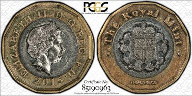 2015 £1 Royal Mint Trial Piece SP63