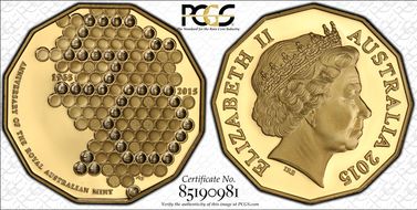 2015 50C RAM 50th Anniversary Gold Plated PR70DCAM