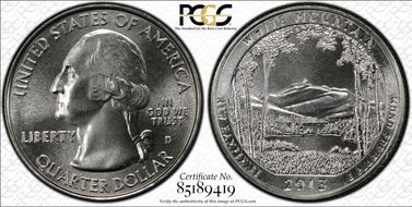 2013-D 25C White Mountain NP MS67