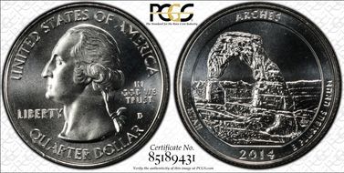 2014-D 25C Arches NP MS68