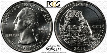 2014-D 25C Arches NP MS68