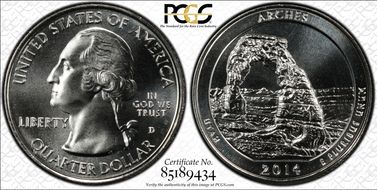 2014-D 25C Arches NP MS68