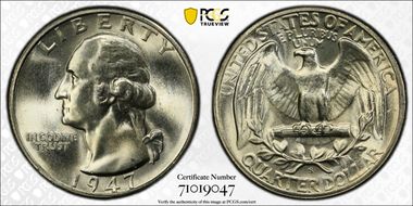 1947-S/S 25C RPM, FS-501 MS67