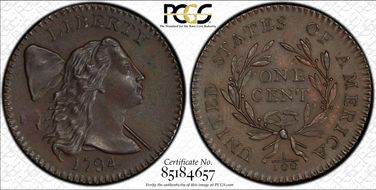 1794 1C Head of 1794 AU58BN