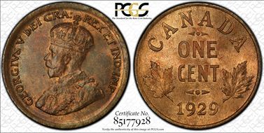 1929 1C High 9 MS64RB
