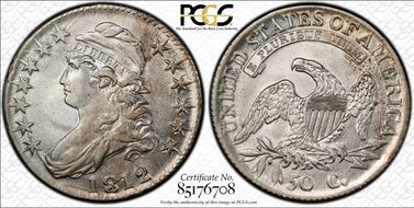 1812 50C O-105a AU53