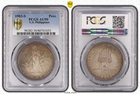 1903-S Peso KM-168 Ag AU50