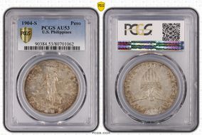 1904-S Peso AU53