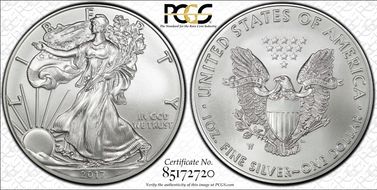 2017-W $1 Burnished Silver Eagle SP69