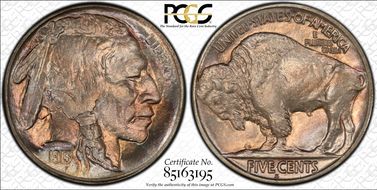 1913-S 5C Type 2 MS65