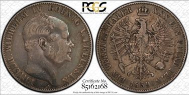 1859-A Thaler KM-471 Eagle VF30