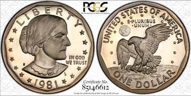 1981-S SBA$1 Type 1 PR67DCAM