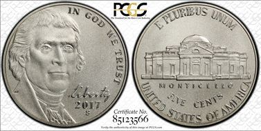 2017-S 5C Enhanced Unc Set SP70FS