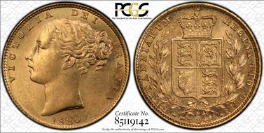 1880-S Sov S-3855 Shield MS63