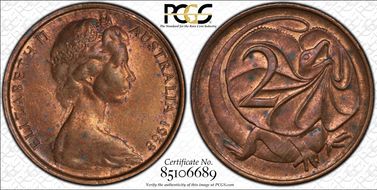 1968 2C w/o SD initials MS62RB