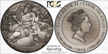 2016 $2 Hera - Antiqued HR Gods of Olympus SP70