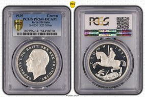 1935 Crown S-4050 .925 Silver PR64+ DCAM