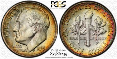 1955-S 10C MS67+ 
