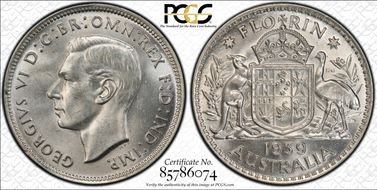 1939(m) Florin MS63