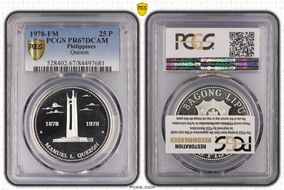 1978-FM 25 P 100th Ann. Birth of Quezon PR67DCAM