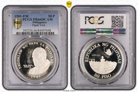 1981-FM 50 P Papal Visit PR66DCAM