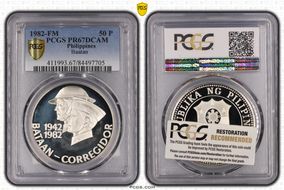 1982-FM 50 P 40th Ann. Bataan-Corregidor KM-236  Ag PR67DCAM